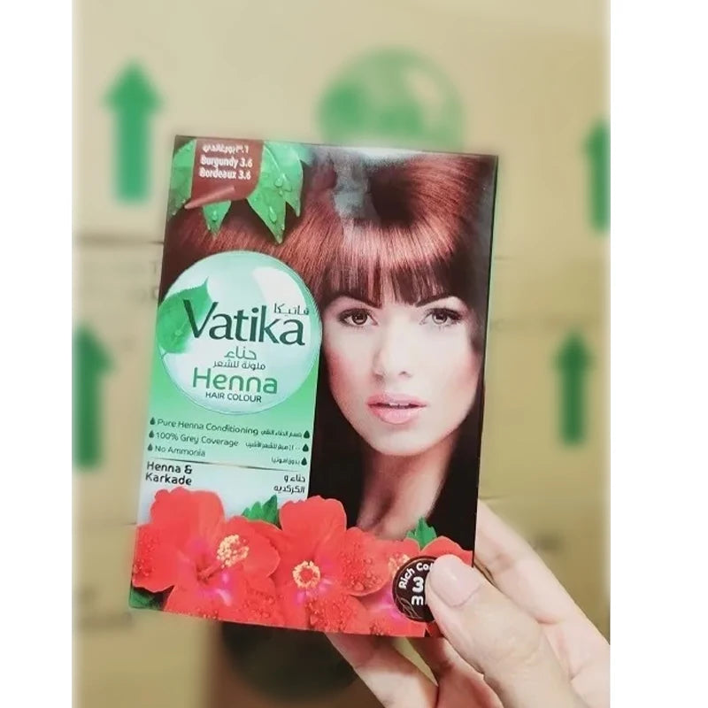 Natural Henna Hair Dye Kit - Black, Brown, Wine Red