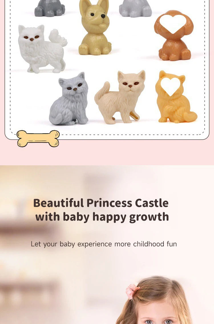 Bộ Đồ Chơi Gia Đình Thú Cưng Mini Dễ Thương Cho Bé