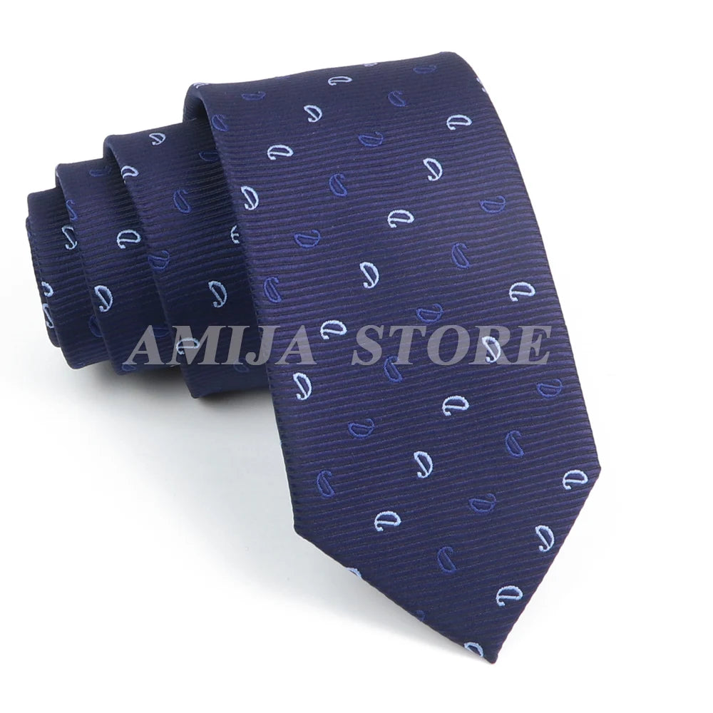 Cà vạt nam cao cấp chấm bi xám 6.5cm thời trang