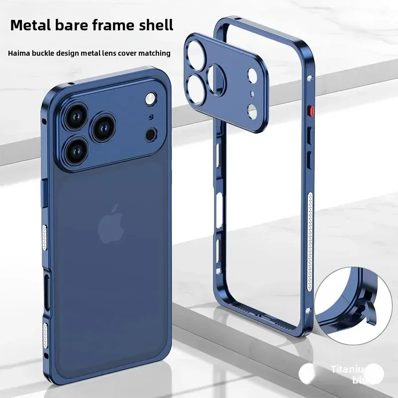 Aluminum alloy Metal Phone Case For iPhone 17 16 Pro Max 17Air Minimalist Support Wireless Charging Ultra-thin Protecitve Case - Daisan Mart