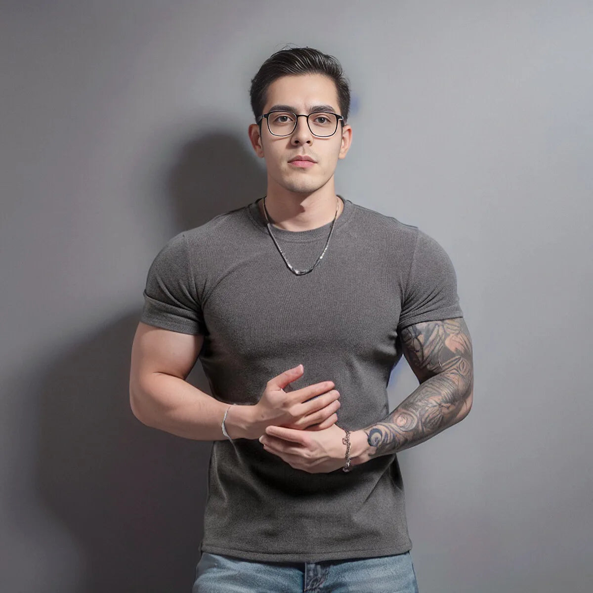 Men's Summer Quick Dry Body Gym Fit Sports T-Shirt