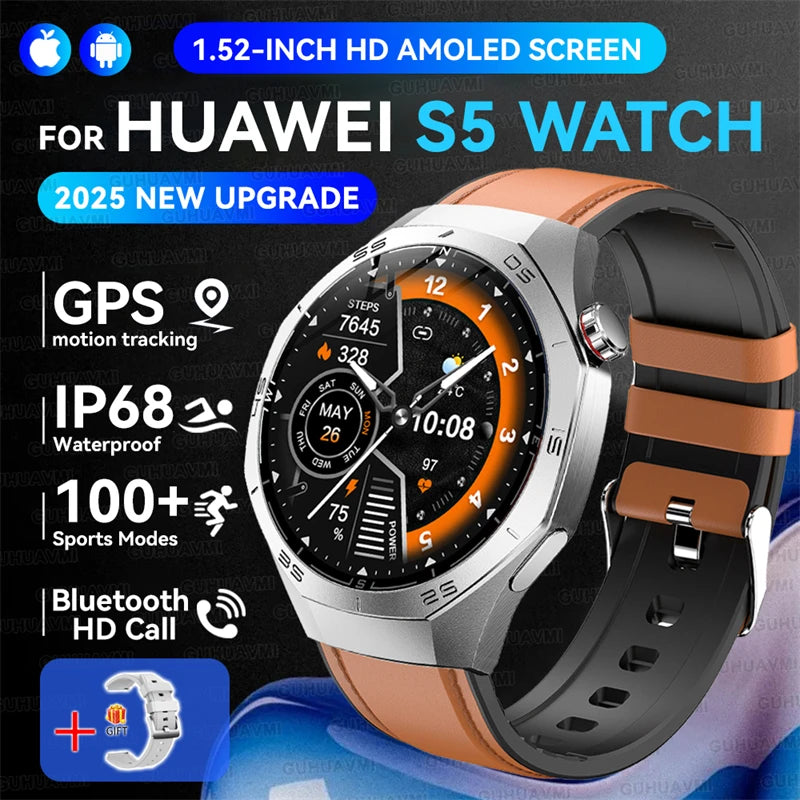 GUHUAVMI GT5 Pro GPS Smart Watch, BT Calling