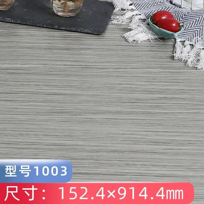Self Adhesive PVC Wood Grain Floor Waterproof and Wear-resistant Balcony, Bathroom, Household Kitchen Floor Tiles 91X15CM