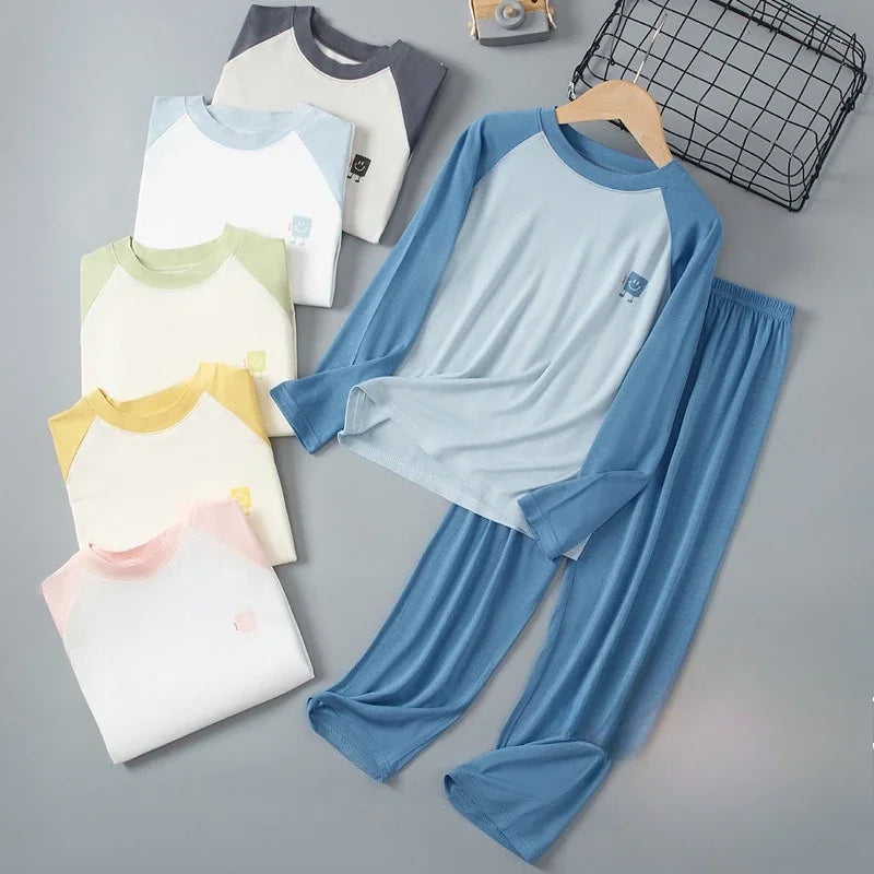 Soft and Cute Modal Fall Winter Children's Pajamas Set