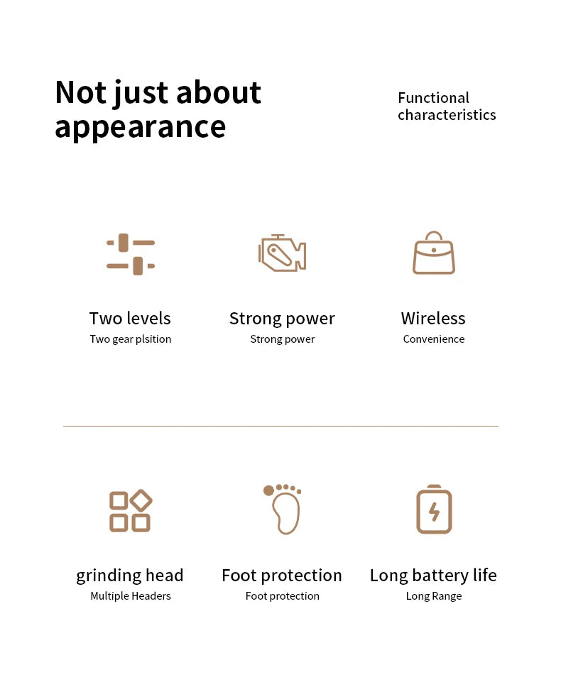 Electric Foot Grinder Automatic Foot Callus Rubbing Pedicure Dead Skin Callus Remover for Foot Rechargeable Foot Beauty Machine