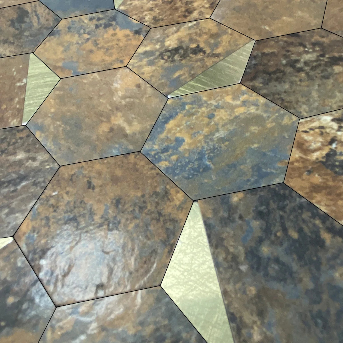 Tấm Ốp Tường Chống Nước Tự Dính Kim Loại & Đá 50cm