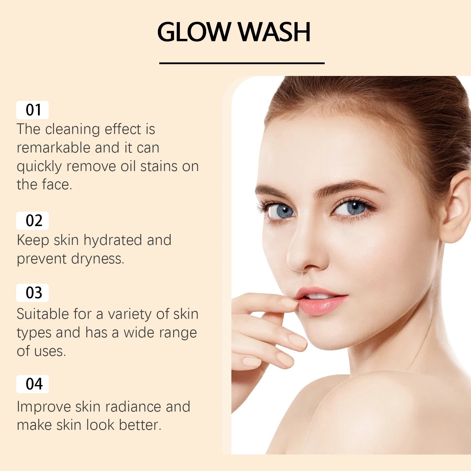 Hoygi Turmeric Facial Cleanser Natural Organic Gentle Formula Deep Cleanse Oil-Control Anti-Oxidant Brightening All Skin Types