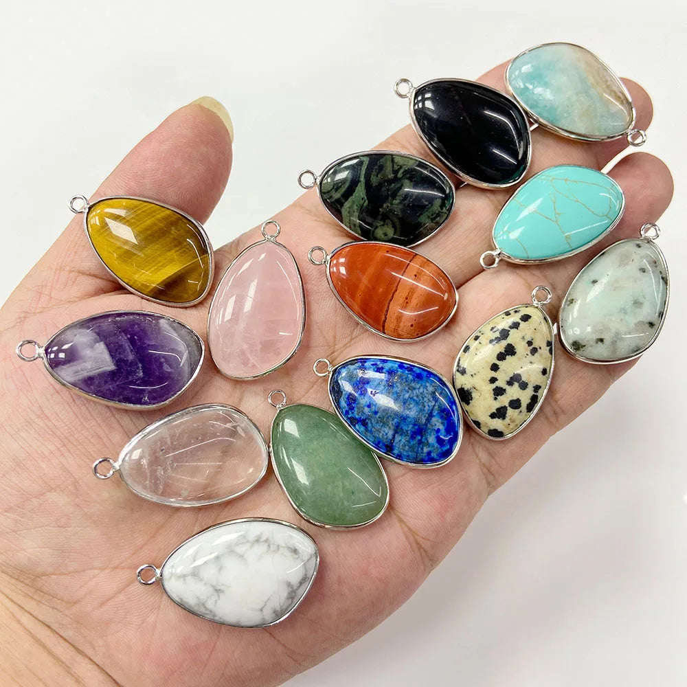 20x30mm Lapis Quartz Natural Stone Pendant DIY