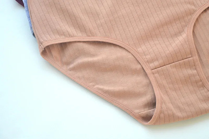 Quần Lót Nữ Cotton Cạp Cao Thoáng Mát Size Lớn 6 Cái