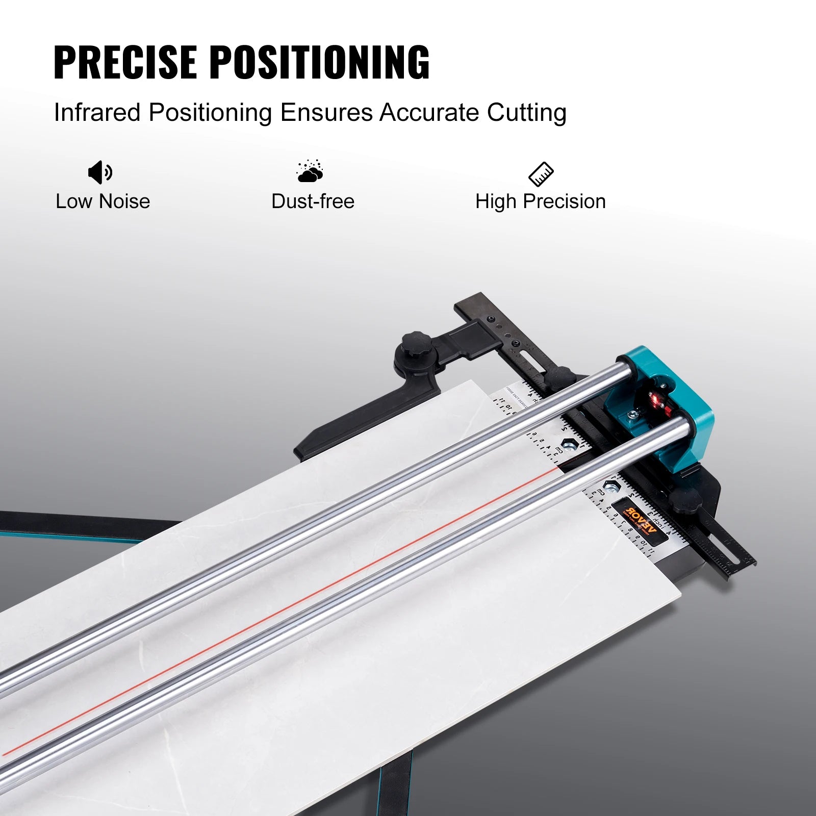 SucceBuy Manual Tile Cutter Porcelain Ceramic Tile Cutter with Tungsten Carbide Cutting Wheel Infrared Positioning Anti-Skid