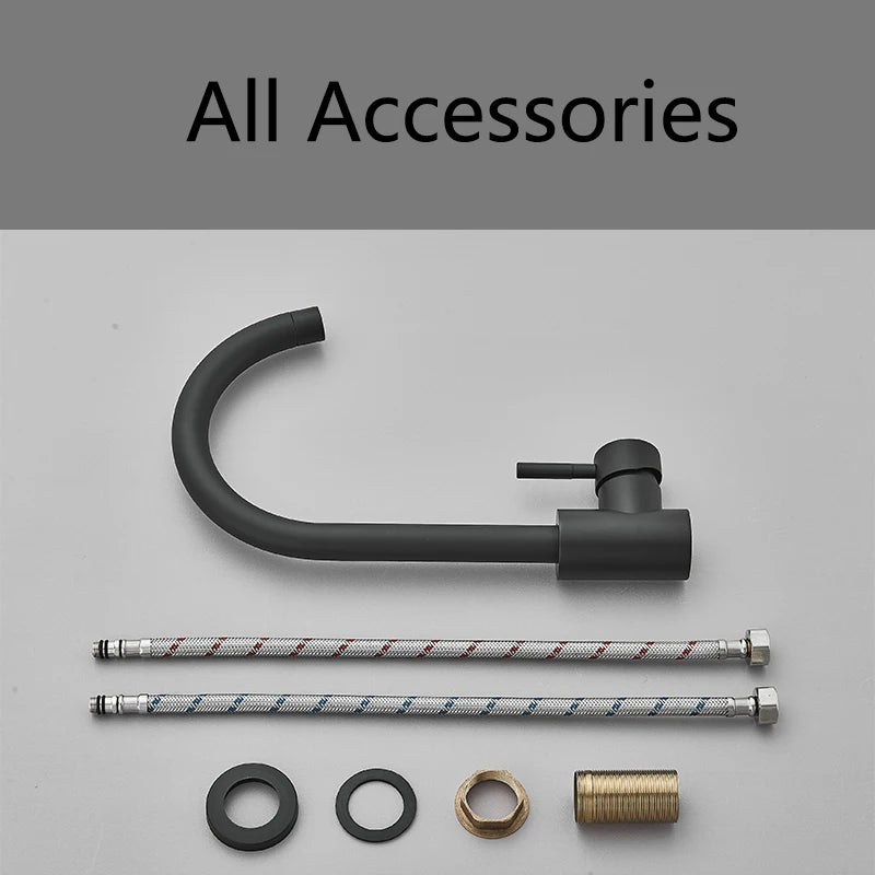 Vòi Rửa Bếp Xoay 360° Lạnh Nóng Sơn Mờ Cao Cấp