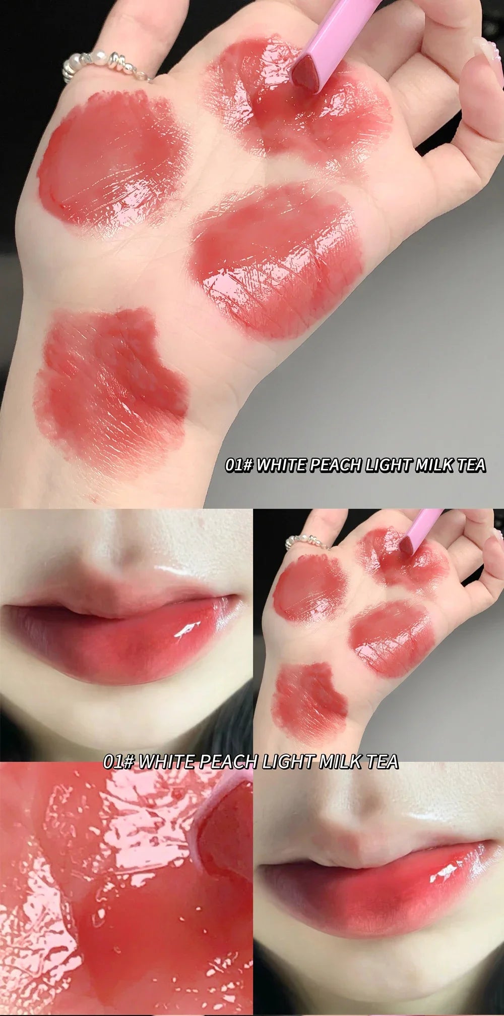 Son Thạch Dưỡng Ẩm Hình Tim Ánh Nước Pha Lê