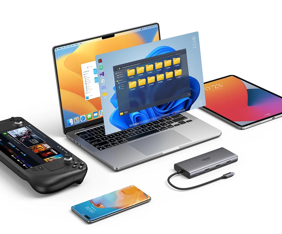 Hub USB-C UGREEN 10Gbps 4K60Hz Đa Năng Cho Laptop