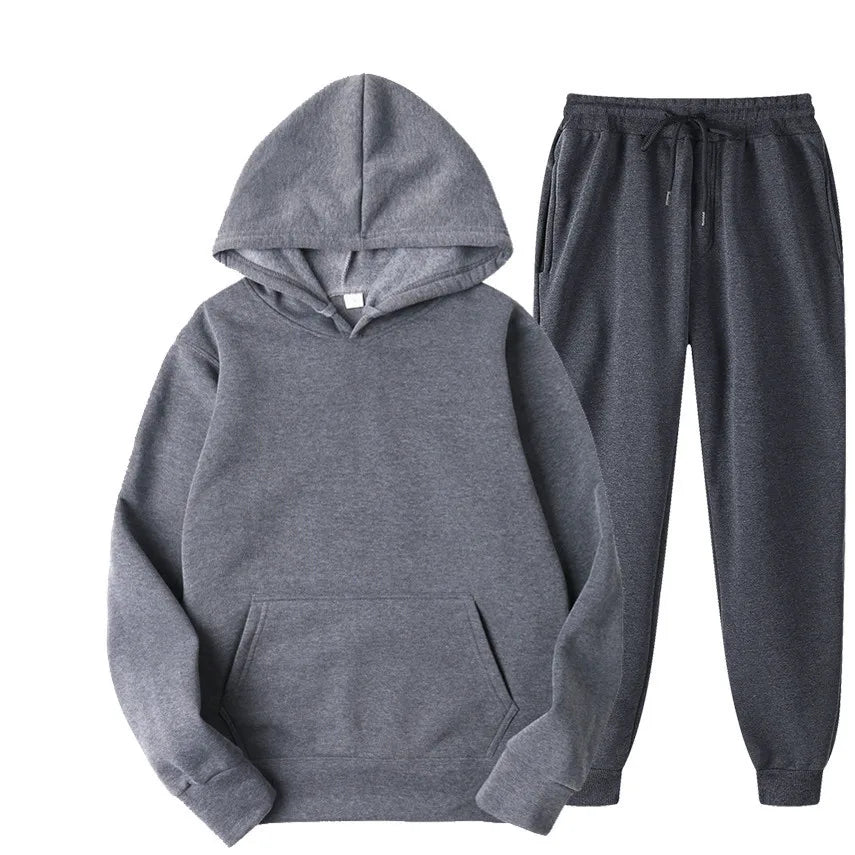 Unisex Fall Winter Outfit: Hoodie &amp; Streetwear Pants