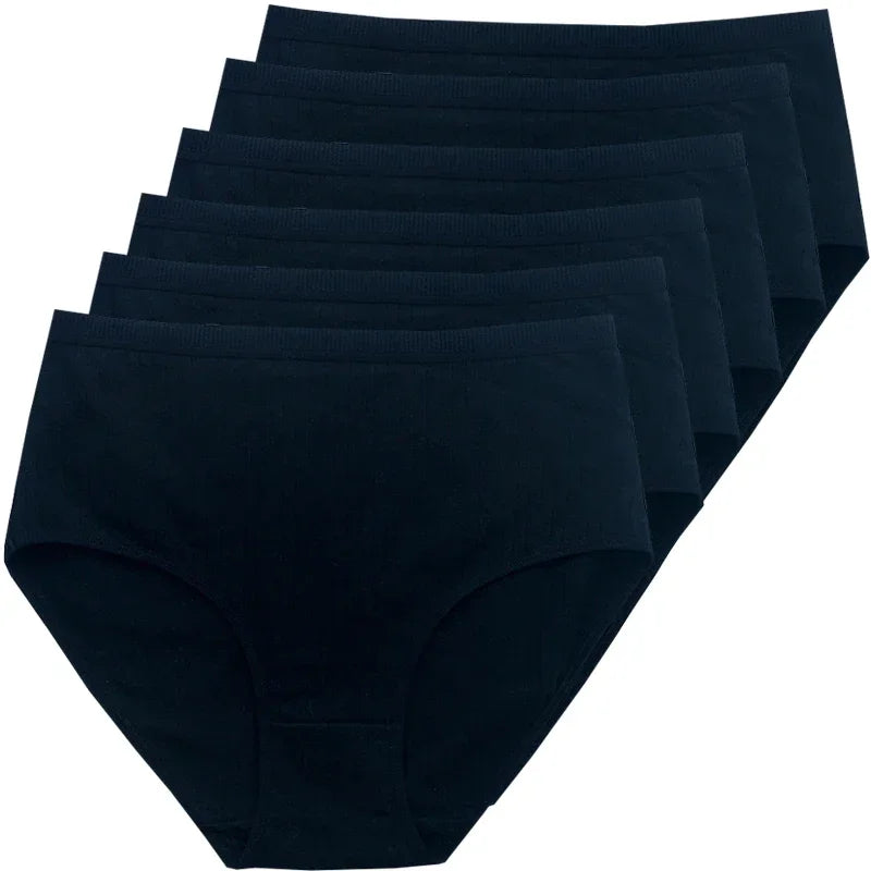 Quần Lót Nữ Cotton Cạp Cao Thoáng Mát Size Lớn 6 Cái