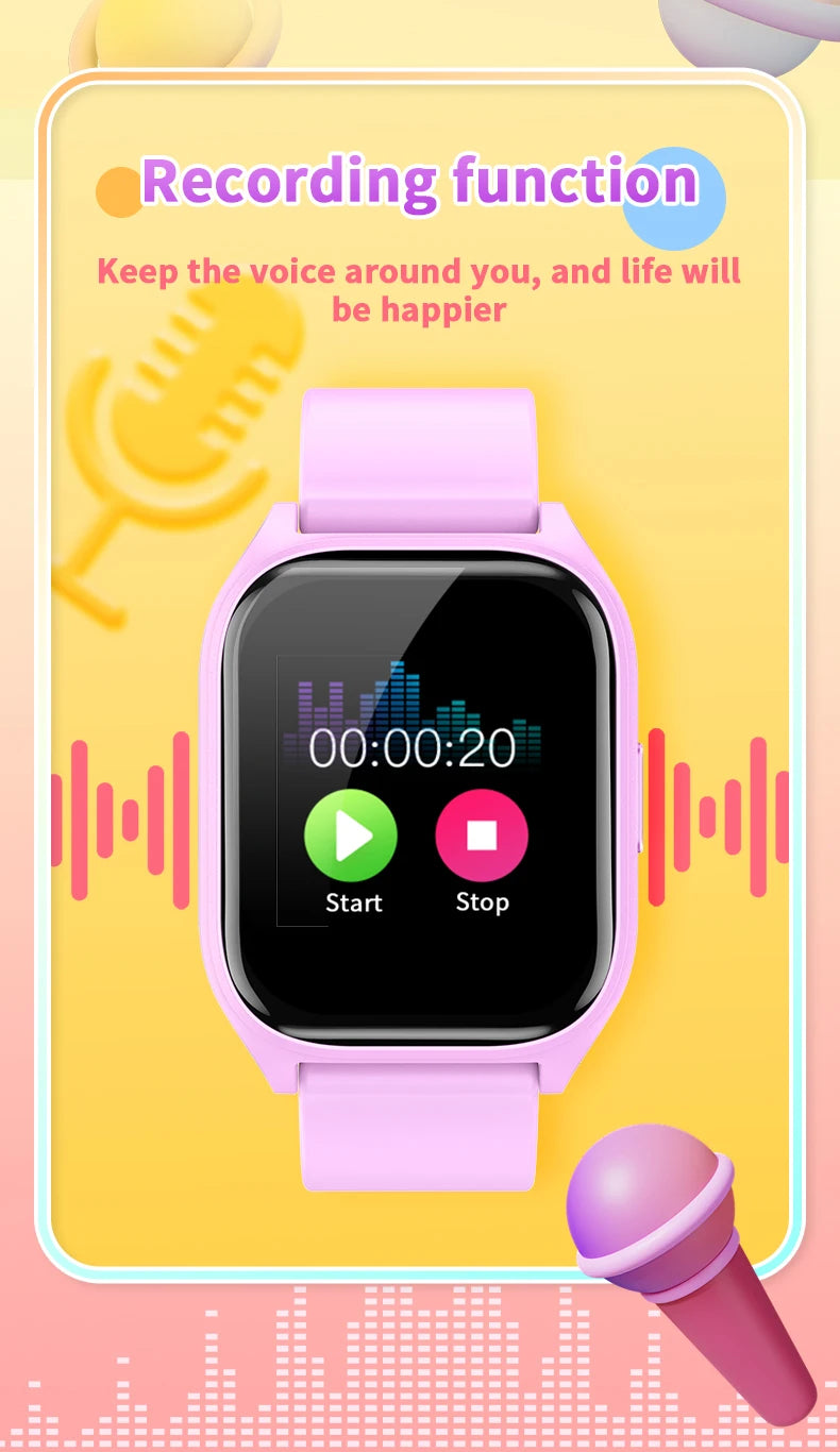 Đồng hồ thông minh trẻ em, theo dõi sức khỏe, thể thao