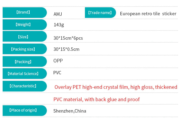 Gạch Dán Tường 3D Chống Thấm PVC Đa Sắc Nội Thất