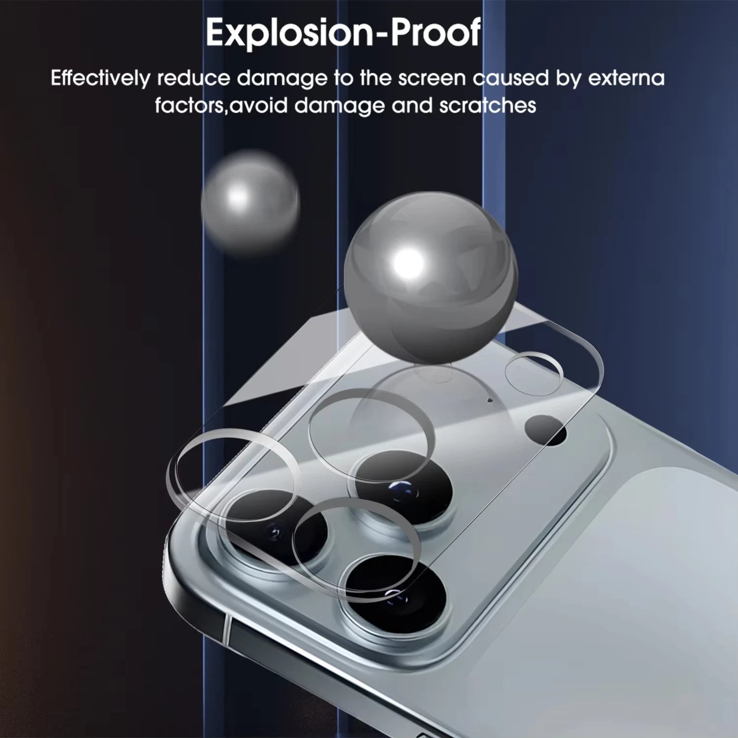 3-Piece Tempered Glass Camera Protector for iPhone 11-17