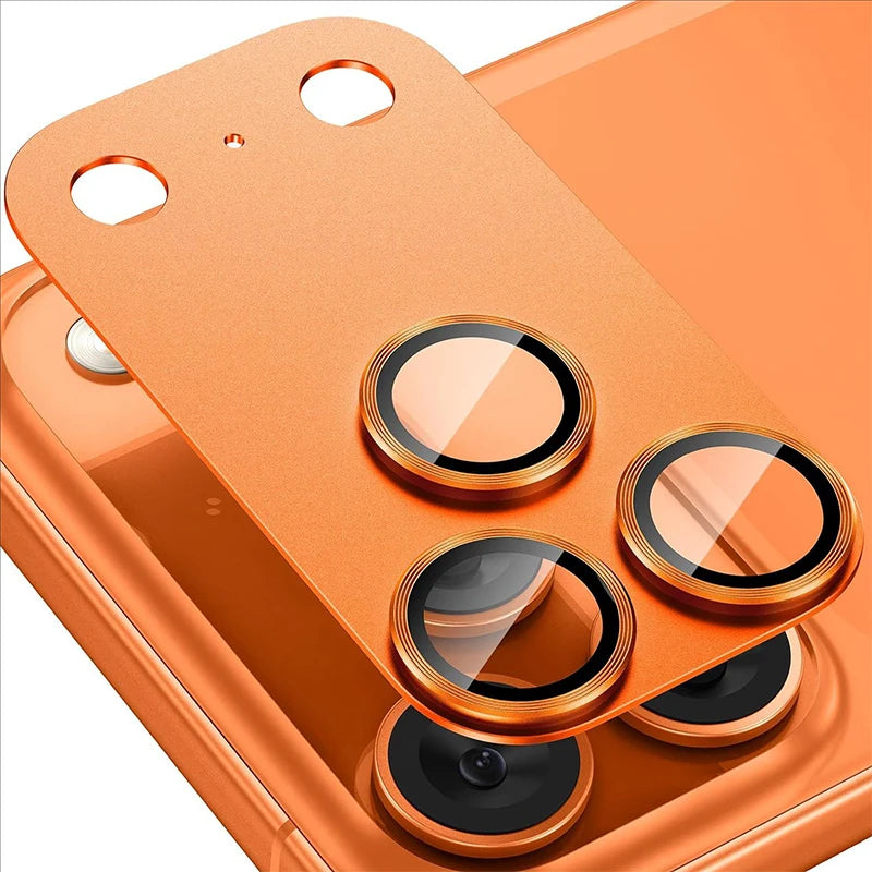 Metal Ring Lens Camera Protector Glass For iPhone 17 Pro Max Alloy Lens Cover For iPhone17 Pro Tempered Glass Cap Accessories