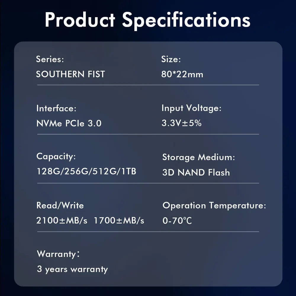 HUADISK High Speed ​​NVMe M.2 SSD Hard Drive for Computer