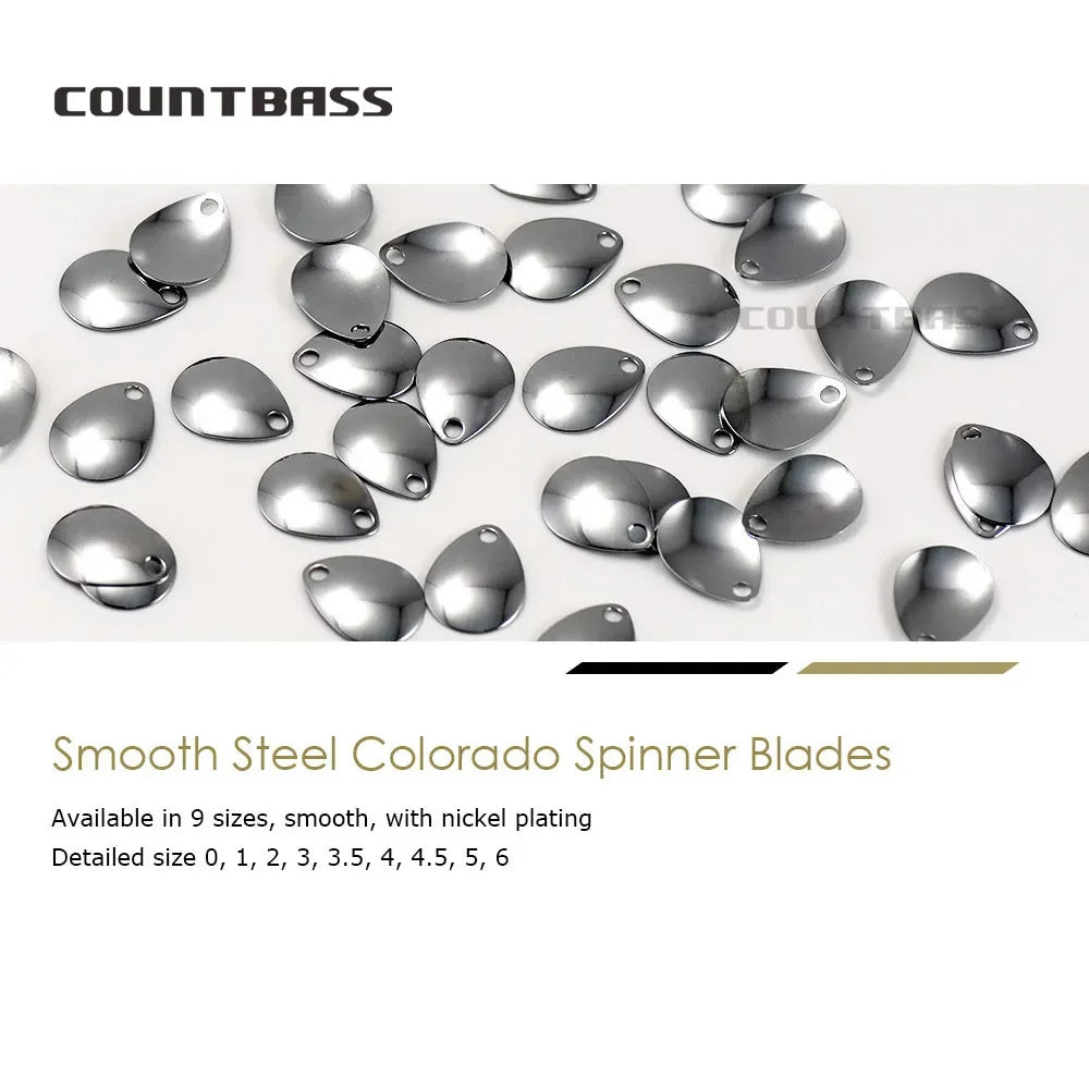 Colorado Spinner Blades Nickel Plated Steel 50 Pieces Size 0-6