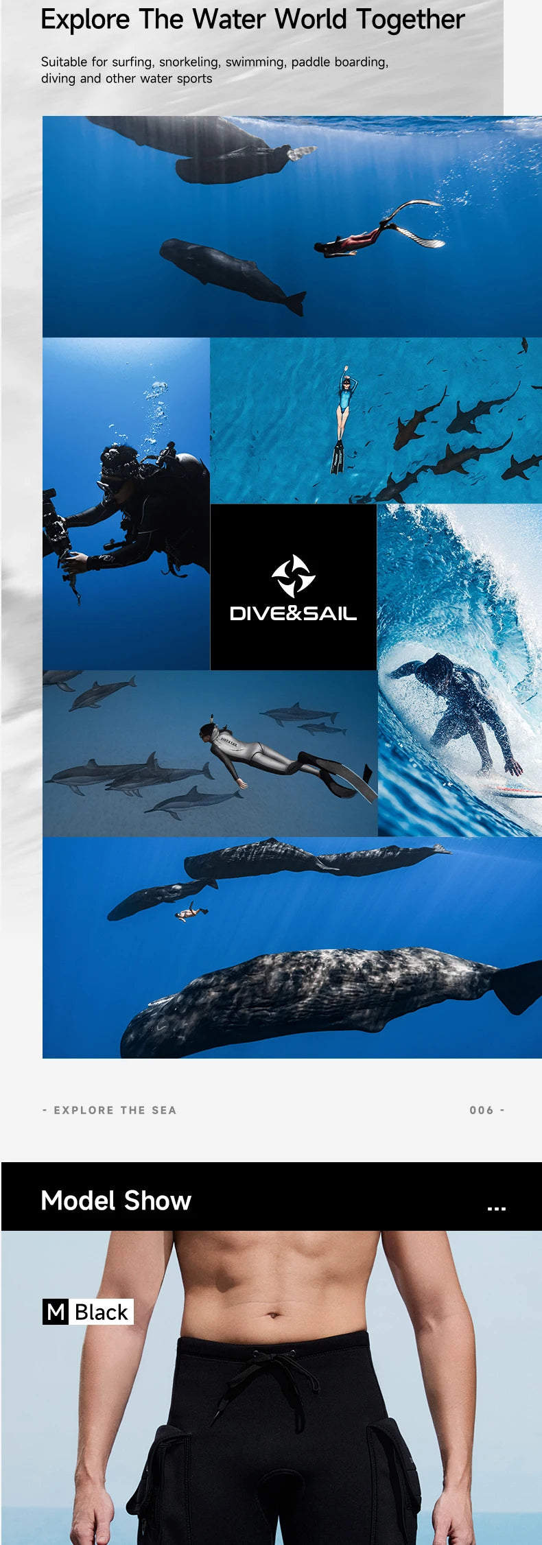 Quần Lặn Nam 3mm Neoprene Có Túi - Đồ Bơi Thể Thao