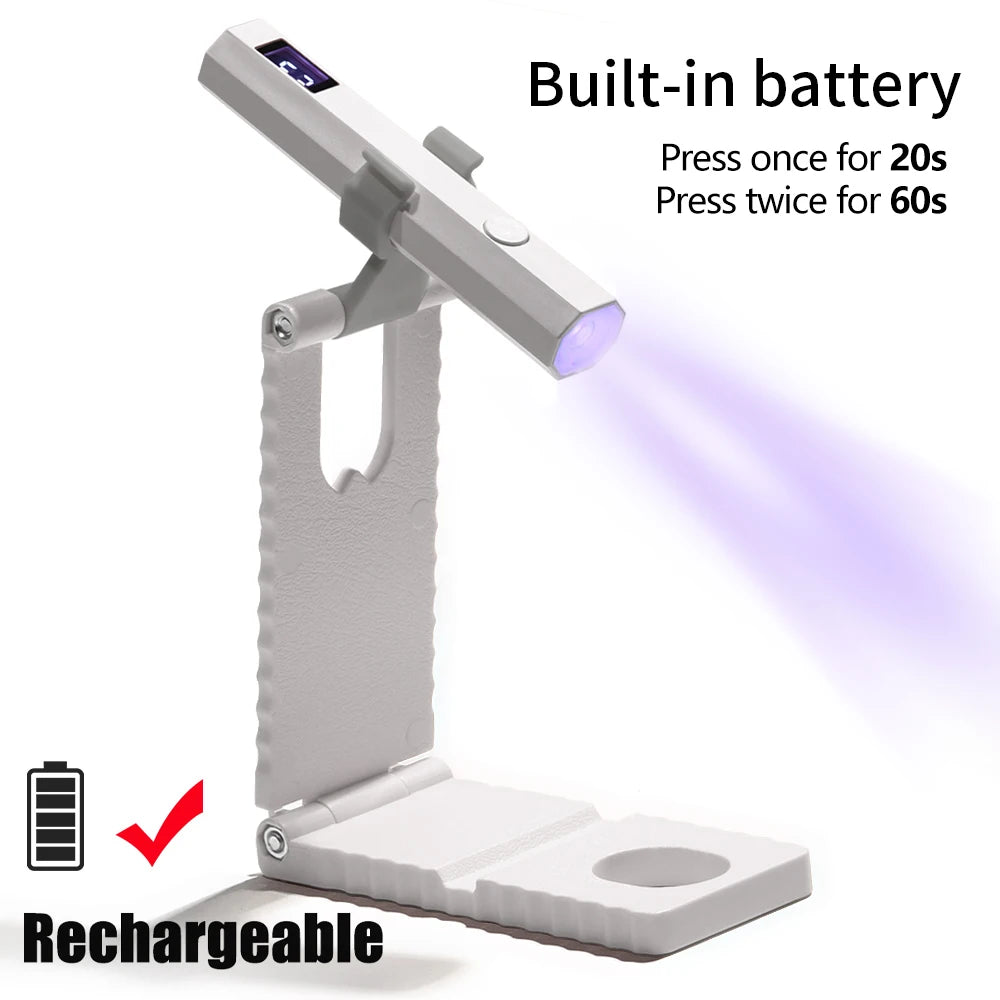 Portable UV/LED Nail Dryer Lamp USB Charging Fast and Convenient