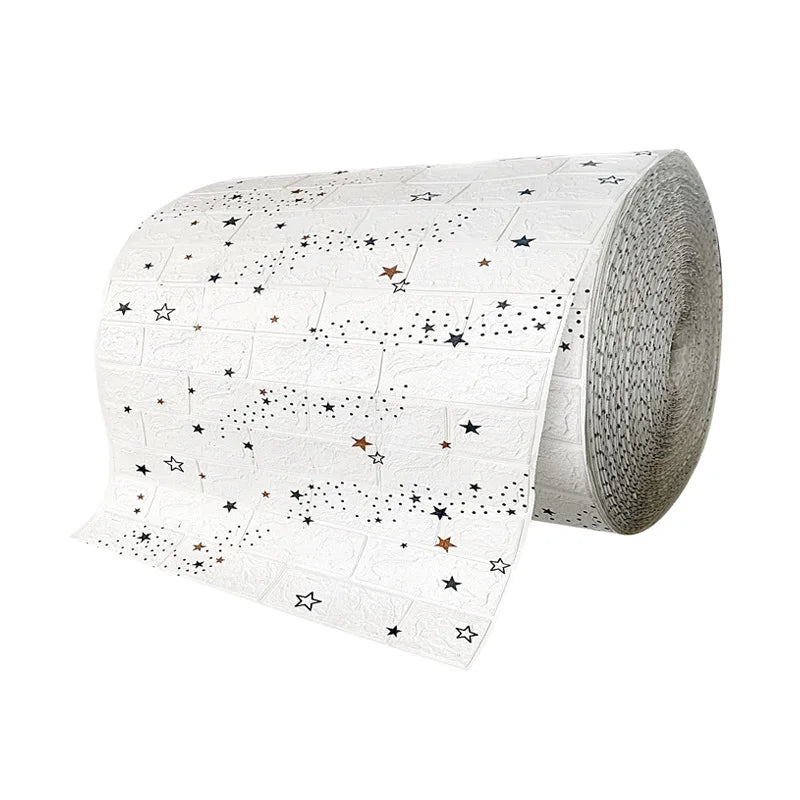 10M stickers Self-Adhesive Panels 3D Soft Crash Foam Wallpaper Imitation Brick Wall Stickers Home Living Room Kid Bedroom Decor
