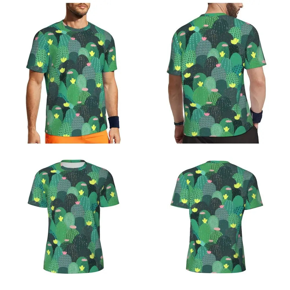 Áo Thun Nam Họa Tiết Lá Nhiệt Đới Màu Sắc Cá Tính