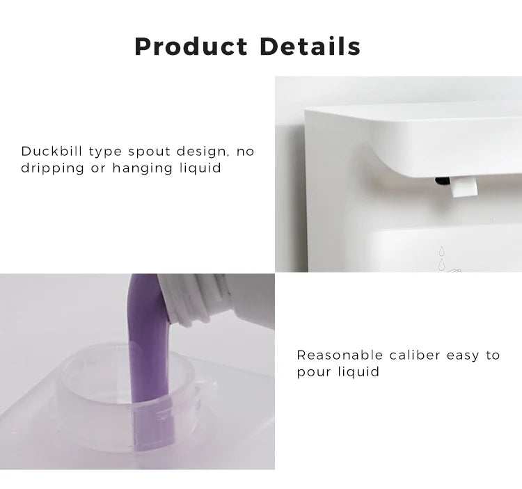 600ml Automatic Foam Soap Dispenser Double-Head Touchless Rechargeable 3-Level Adjustable Induction Sensor for Kitchen Bathroom