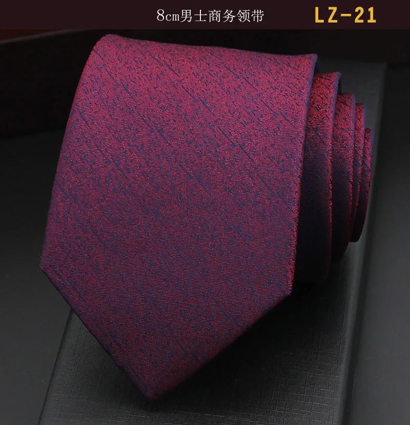 高品質藍色絲質領帶 8厘米