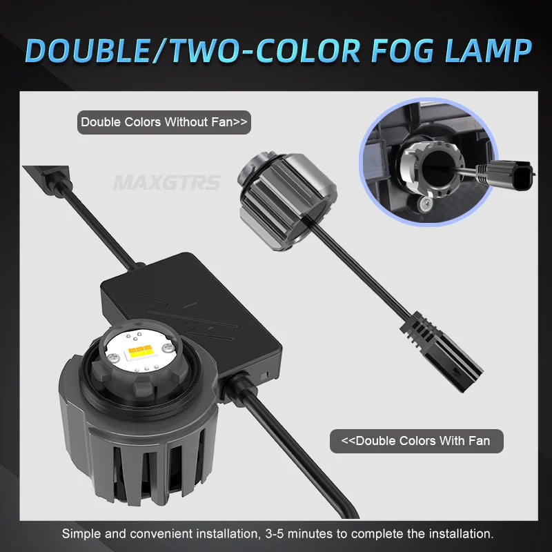Replacement LED Fog Lights For Toyota &amp; Honda 3000K/6000K