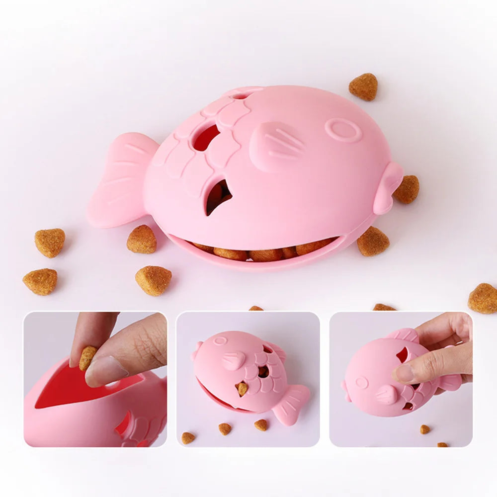 Pet Puzzle Feeder Toy for Dogs &amp; Cats, Interactive Slow Feeder Leakage Toy, Mental Stimulation Chew Toy, Pet Interactive Gadget