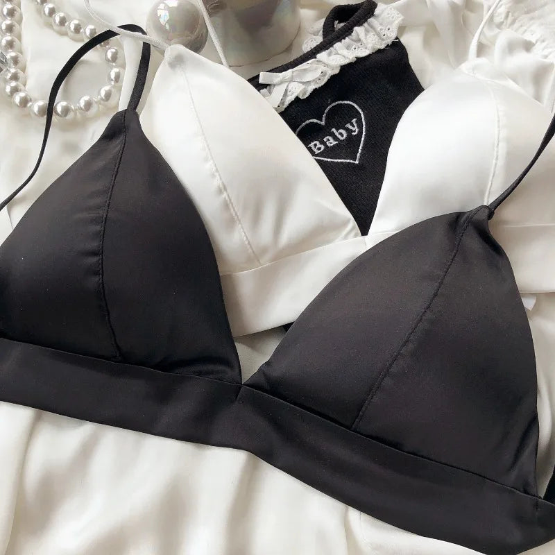 Summer Triangle Bra with Animal Print and Compact Push Up