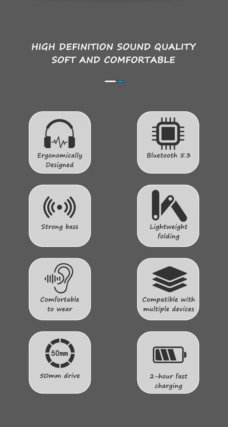 LDON L839 Foldable Bluetooth Headset Sports Mic Gaming