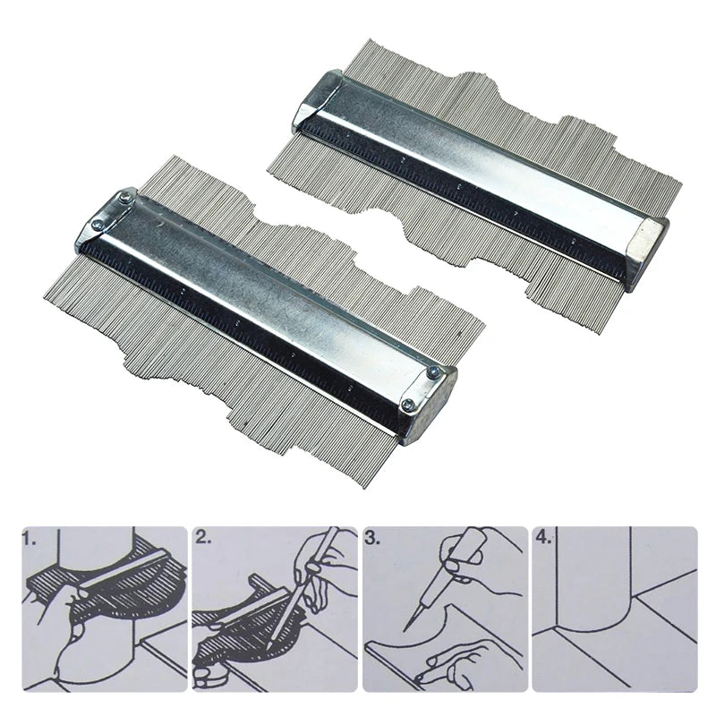 5inch/6inch Metal Contour Duplicator Gauge Precise Contour Duplicator Measuring Tool Measuring Tool Carpenter Tool