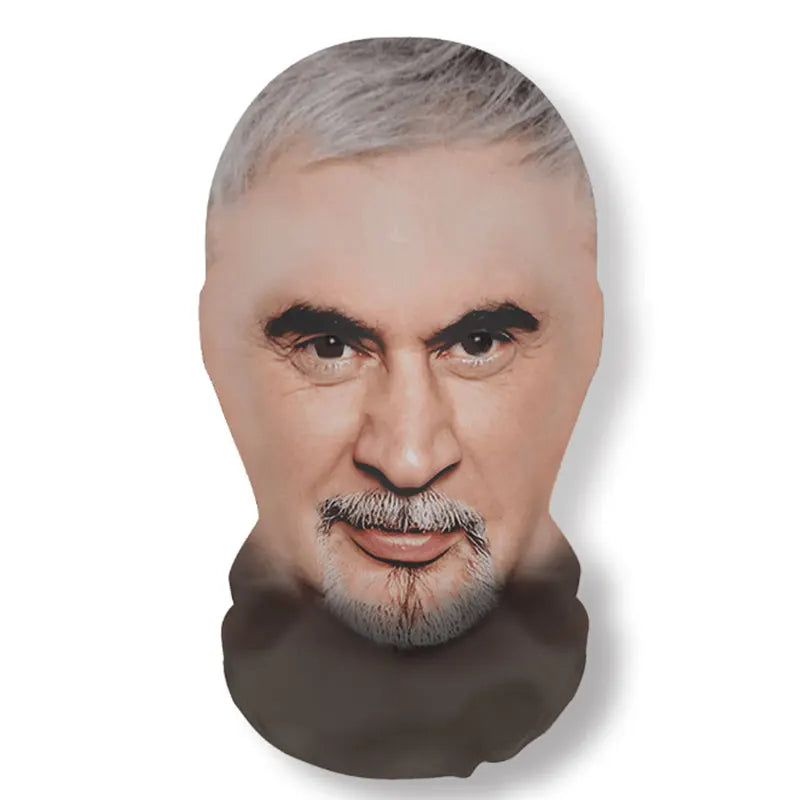 3D Printed Real Person Mask Funny 360 Degree Full Face Masks Cosplay Internet Celebrity Props Elastic Mesh Balaclava Headcovers