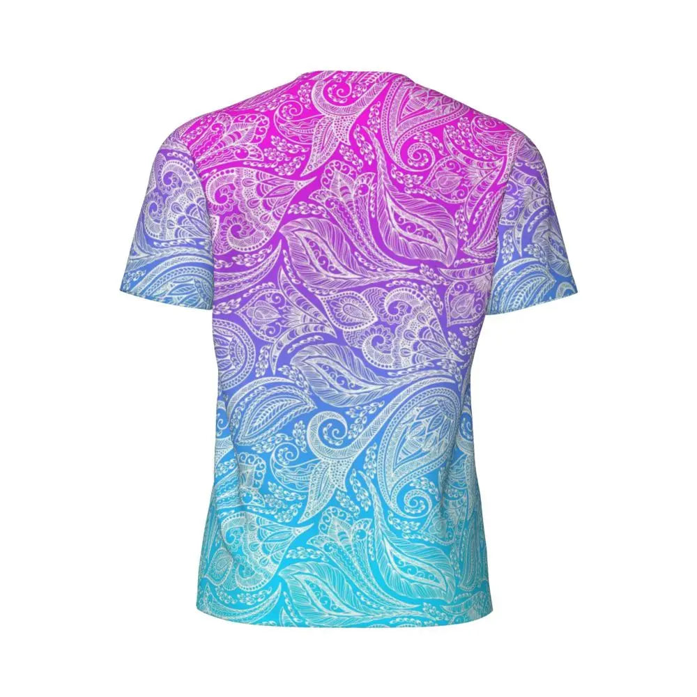 Áo Thun Nam Ombre Tím Hồng Thời Trang Hè Đầy Phong Cách