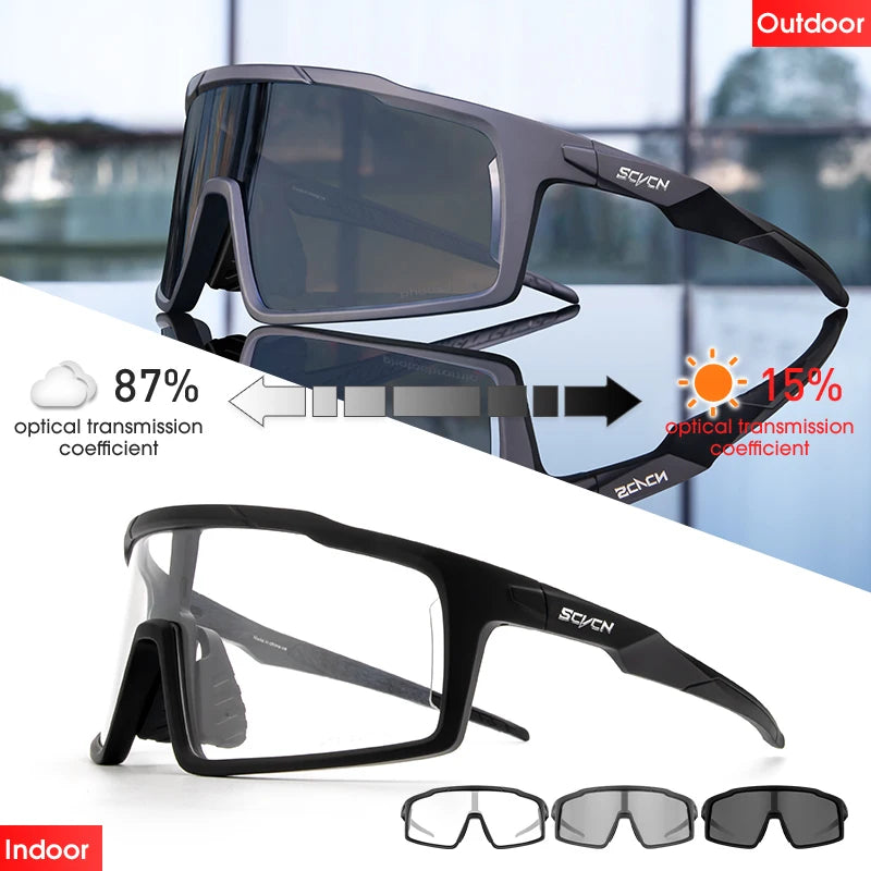 SCVCN Photochromic Sunglasses - Cycling, Sports, UV400 Protection