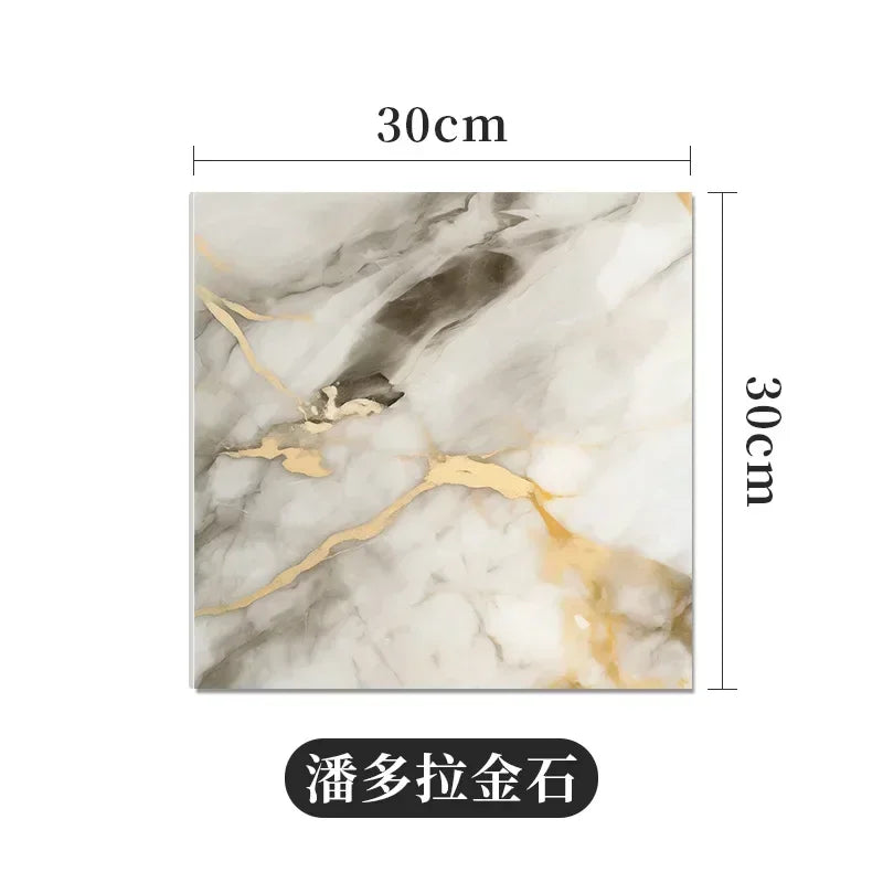 30*30CM Ins Modern European Style Simulation Tile Wall Sticker Waterproof Moisture-proof Bathroom Toilet Kitchen Wall Decoration