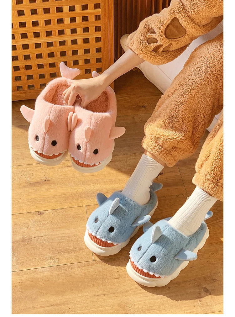 Super Cute Cotton Shark Slippers for Women &amp; Kids