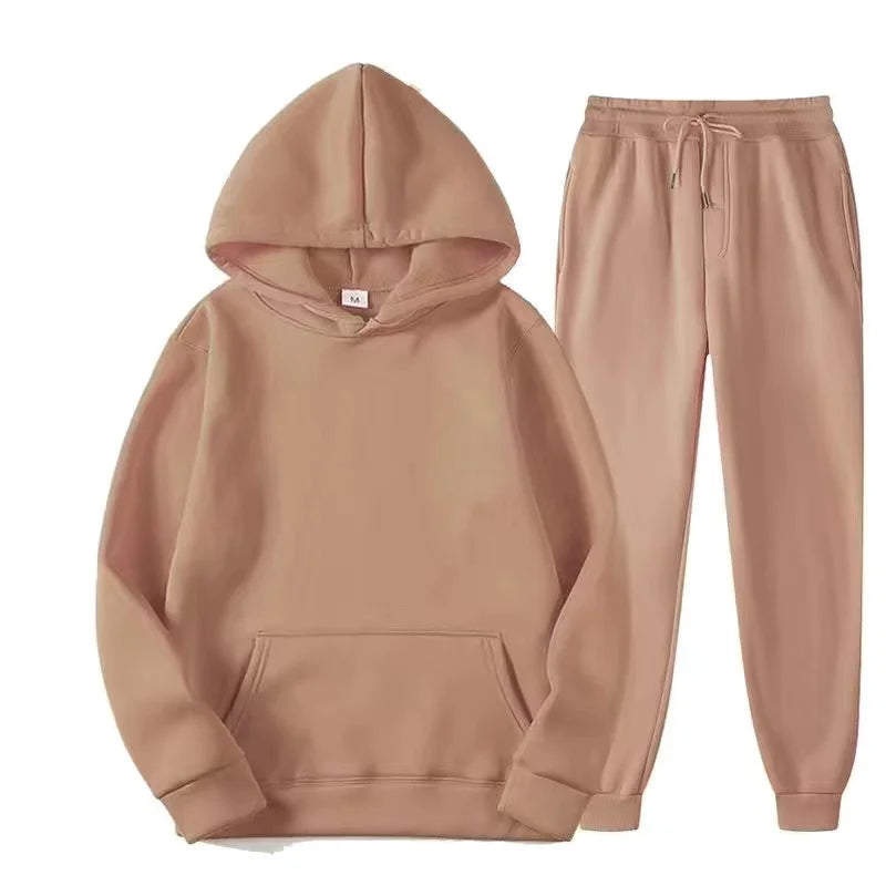 2-Piece Autumn Winter Active Unisex Sportswear Set