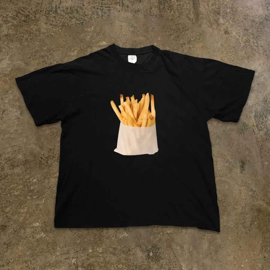 Men's Vintage Potato Print Summer Style T-Shirt