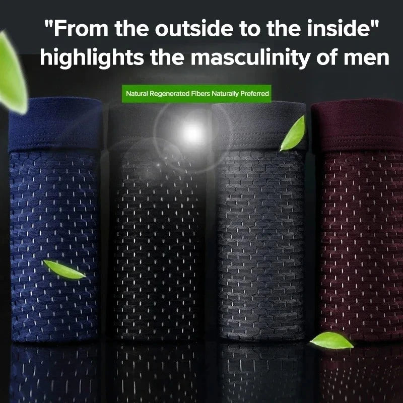 Men's Bamboo Boxer Shorts Breathable Deodorizing Super Soft