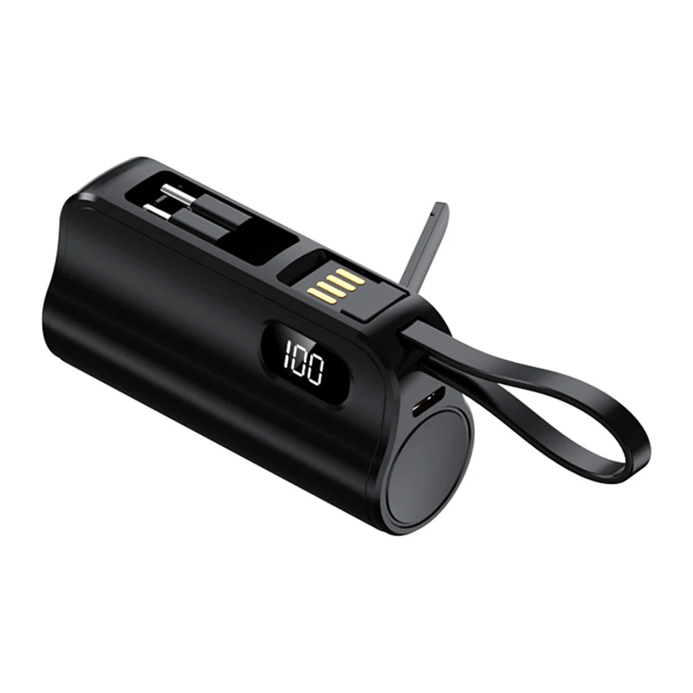 2in1 10000mAh Mini Power Bank with USB-C Holder