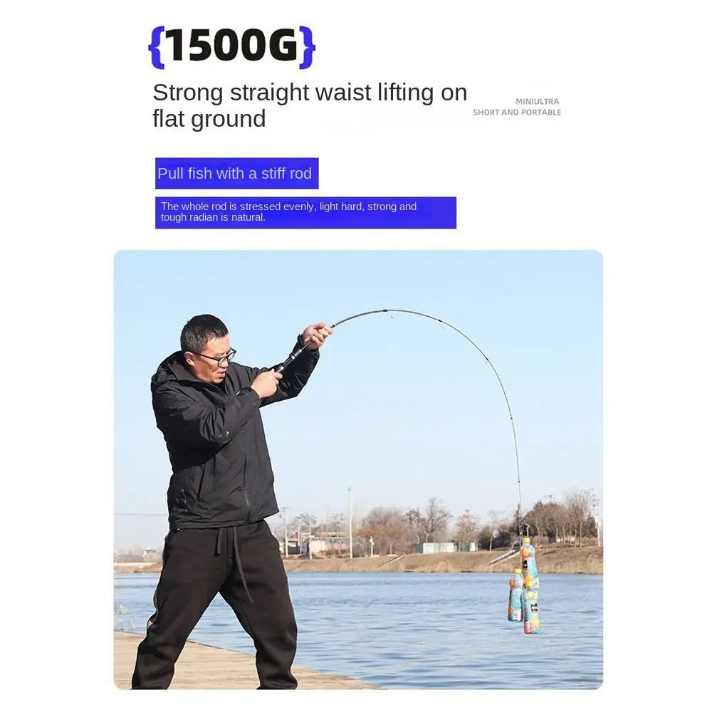 Bộ Cần Câu Rút Gọn & Máy Câu Kèm Phụ Kiện 1.5-1.8m