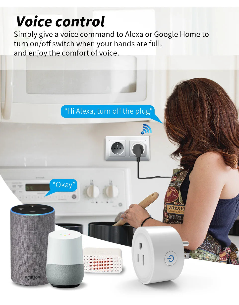 Ổ Cắm Thông Minh WiFi Đo Điện, Điều Khiển Từ Xa