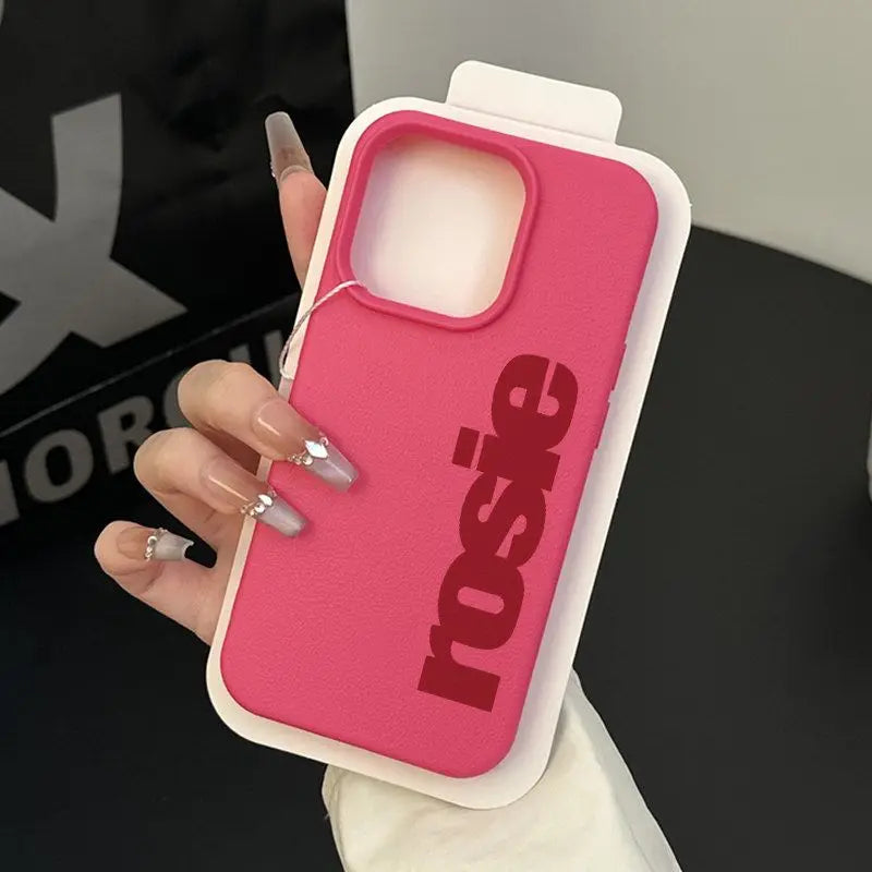 Ốp Lưng iPhone Phong Cách Hàn, Chữ Đơn Giản, Chống Vân