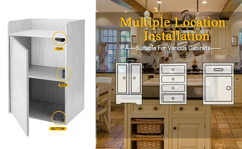 12 super strong white kitchen cabinet door magnetic latches