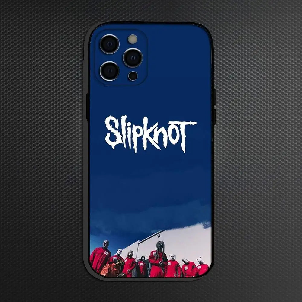 Ốp lưng Silicone Đen SlipknotS iPhone 11-16 Pro Max
